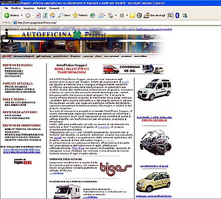 sito internet dedicato all'autofficinaPoggesi per riparazioni in genere allestimenti di impianti gpl e metano per autotrazione